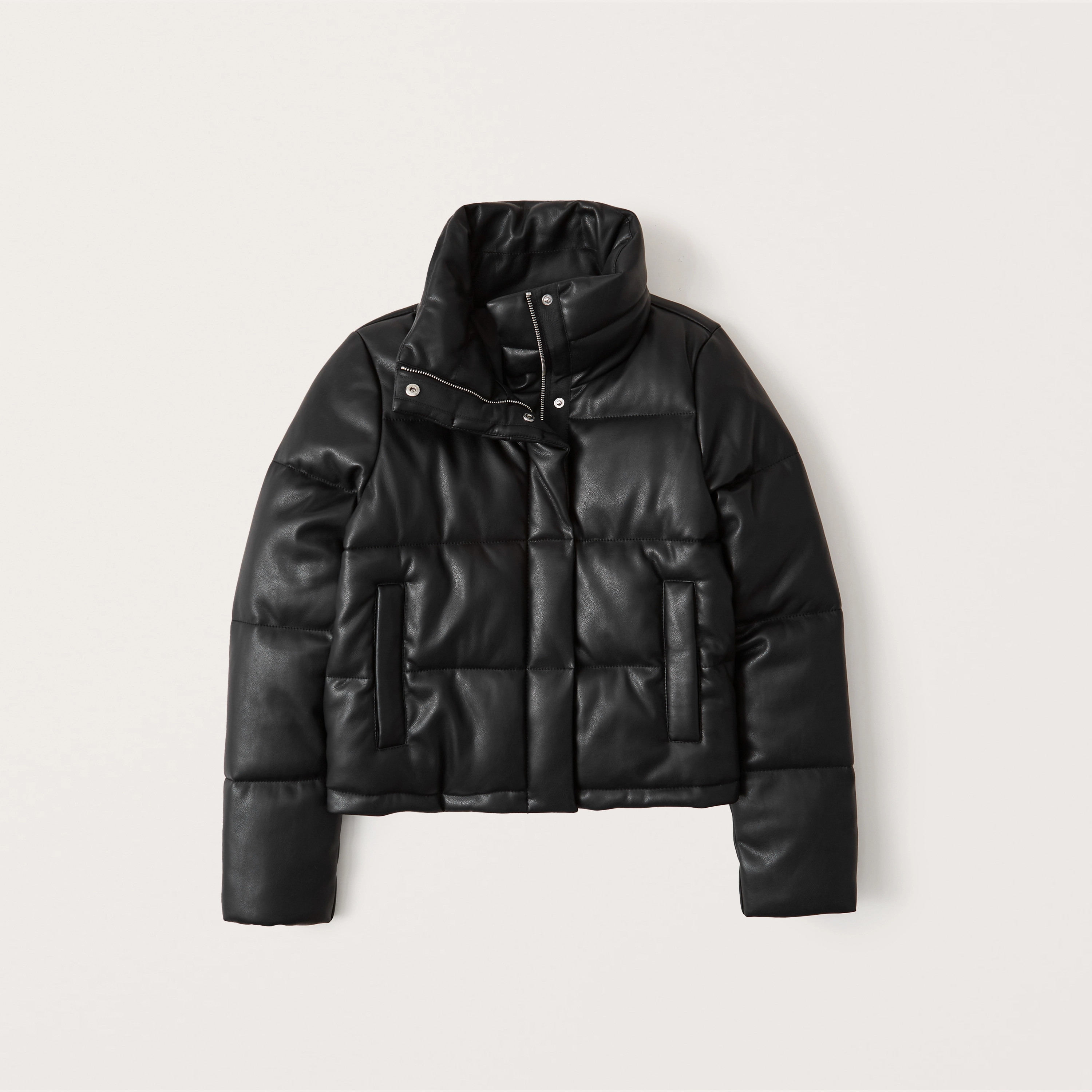 Vegan Leather Mini Puffer | Abercrombie & Fitch (US)