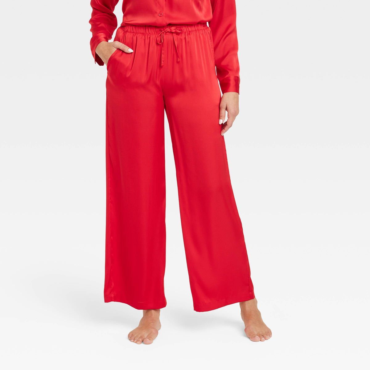 Women's Satin Long Pajama Pants - Stars Above™ | Target