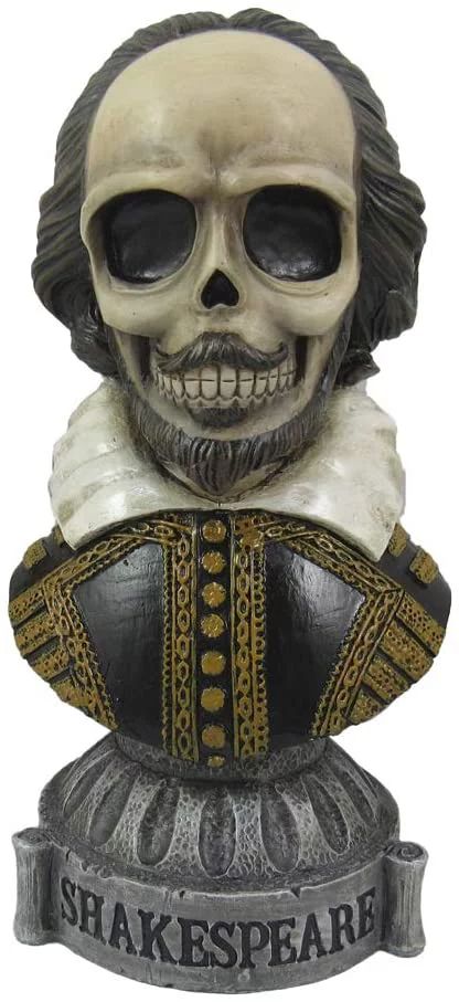 World of Wonders Skeleton William Shakespeare Figurine Bust - 6" - Walmart.com | Walmart (US)