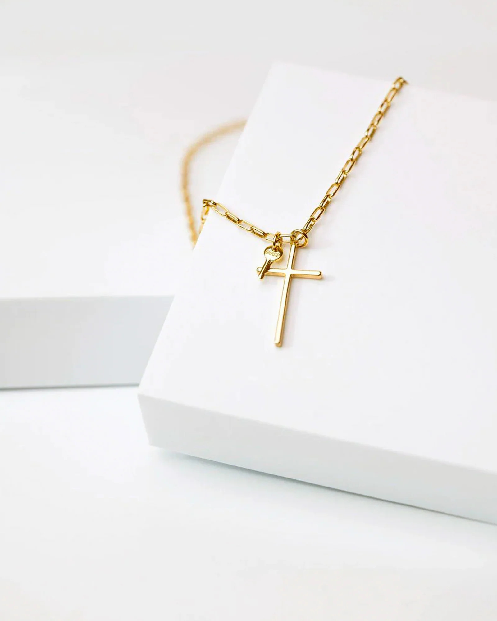 Cross and Mini Key Necklace | Care Tucker