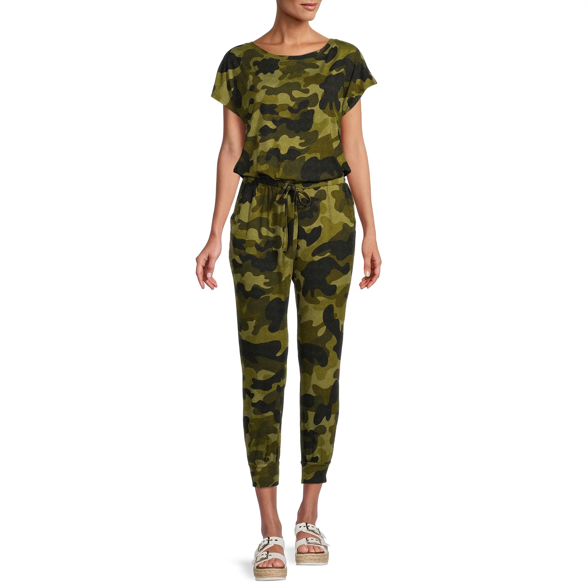 Nine.Eight Women’s Jumpsuit with Short Sleeves | Walmart (US)