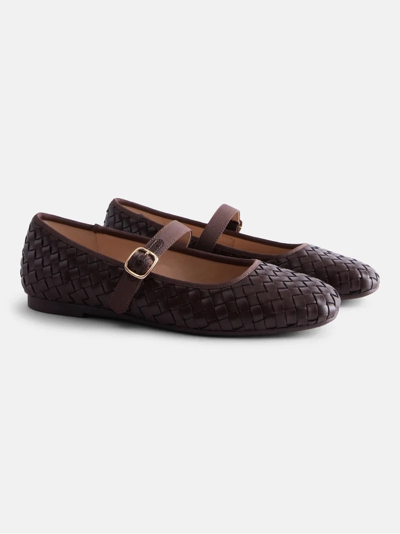 Scenario Women's Woven Mary Jane Flats | Walmart (US)