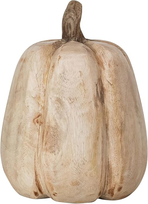 Creative Co-Op Large Carved Mango Wood Pumpkin Figurine, Stained Finish | Amazon (US)