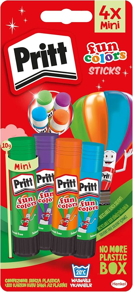 Pritt Rainbow Coloured Glue Sticks, Safe & Child-Friendly Craft Glue for Arts & Crafts Activities... | Amazon (UK)