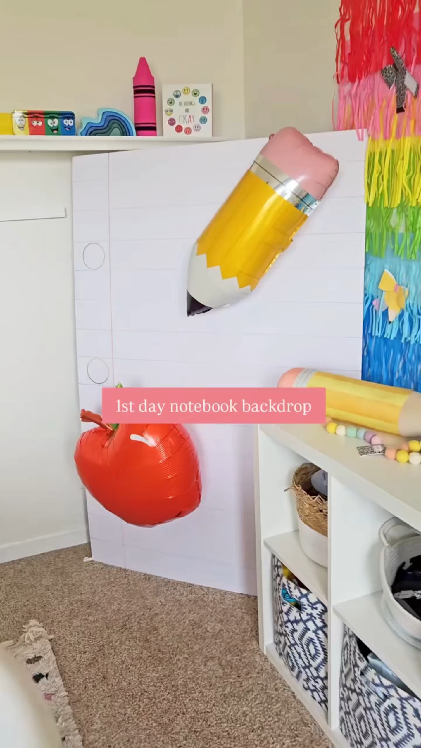20 DIY notebook backdrop 🤯😍Comment "SUPPLIES" for everything you need! This was a huge hit last year so I had to re-share it again! I hope you love it as much as I do and stay tuned to see how I recycle it!✨️😍Follow me for more! Save & share!🍎✏️😍Xoxo,Ash#backtoschool #backtoschooltips #firstdayofschool #prekteacher #elementaryteacher #kindergartenteacher #teacherideas #teacherinspiration #bulletinboard #backdrop #firstday #teachersfollowteachers #teachershare

#LTKdayinmylife #LTKmomlife #LTKKids