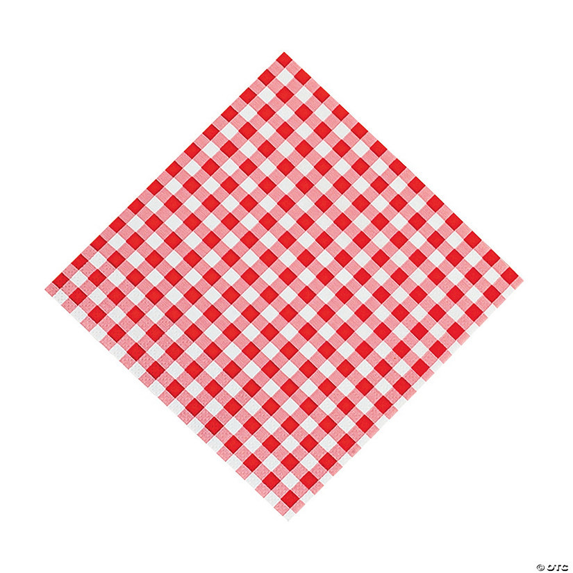 Bulk 48 Pc. Red Gingham Luncheon Napkins | Oriental Trading Company
