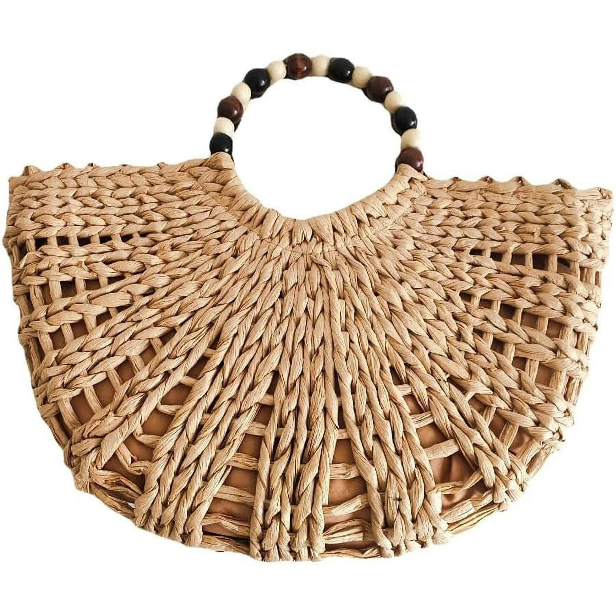 Kukuzhu Women Tote Bag Straw Woven Handbag Trendy Summer Ladies Girls Beach Travel Bucket Bag | Walmart (US)