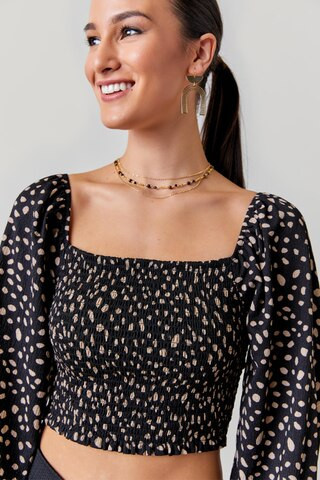Martie Scattered Dots Blouse | Francesca's