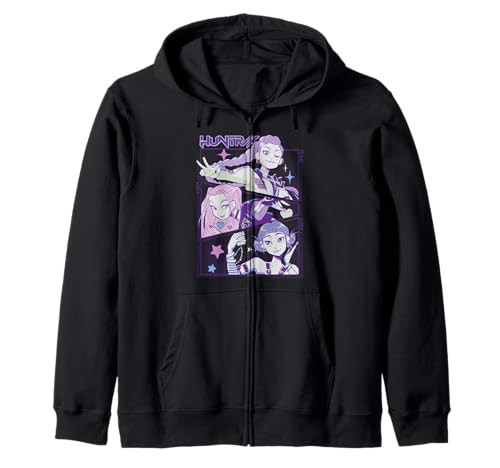 KPop Demon Hunters Halloween Huntrix Cute Animated Panels Zip Hoodie | Amazon (US)