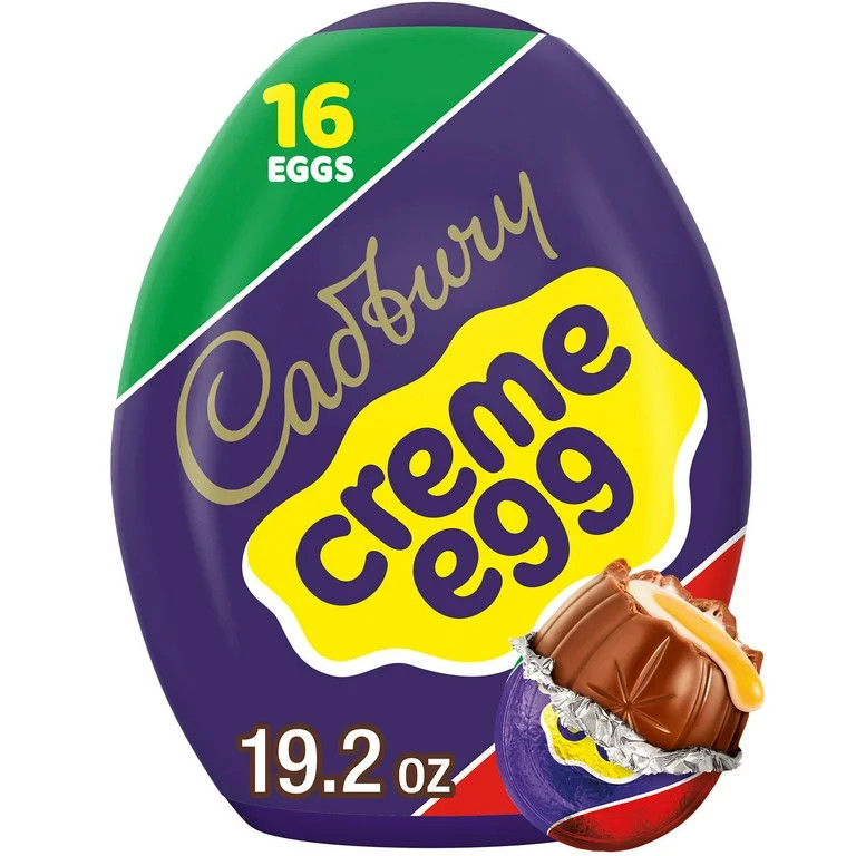 Cadbury Cream Egg Chocolate with Fondant, Easter Candy Eggs, 1.2 oz (16 Count) | Walmart (US)