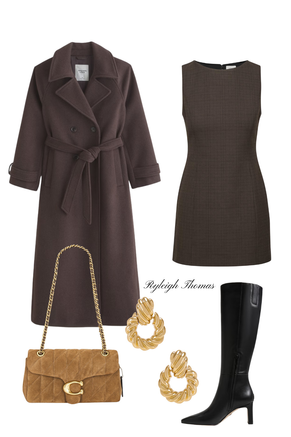 Fall date night ready. This brown dress paired with a matching trench coat is the perfect chic + timeless outfit for autumn nights out. Effortless, cozy, and so elegant 

 #LTKFallSale #LTKSeasonal #LTKShoeCrush