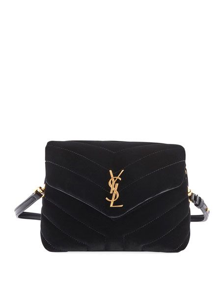 Saint Laurent Loulou Monogram YSL Toy Quilted Velvet Shoulder Bag | Neiman Marcus