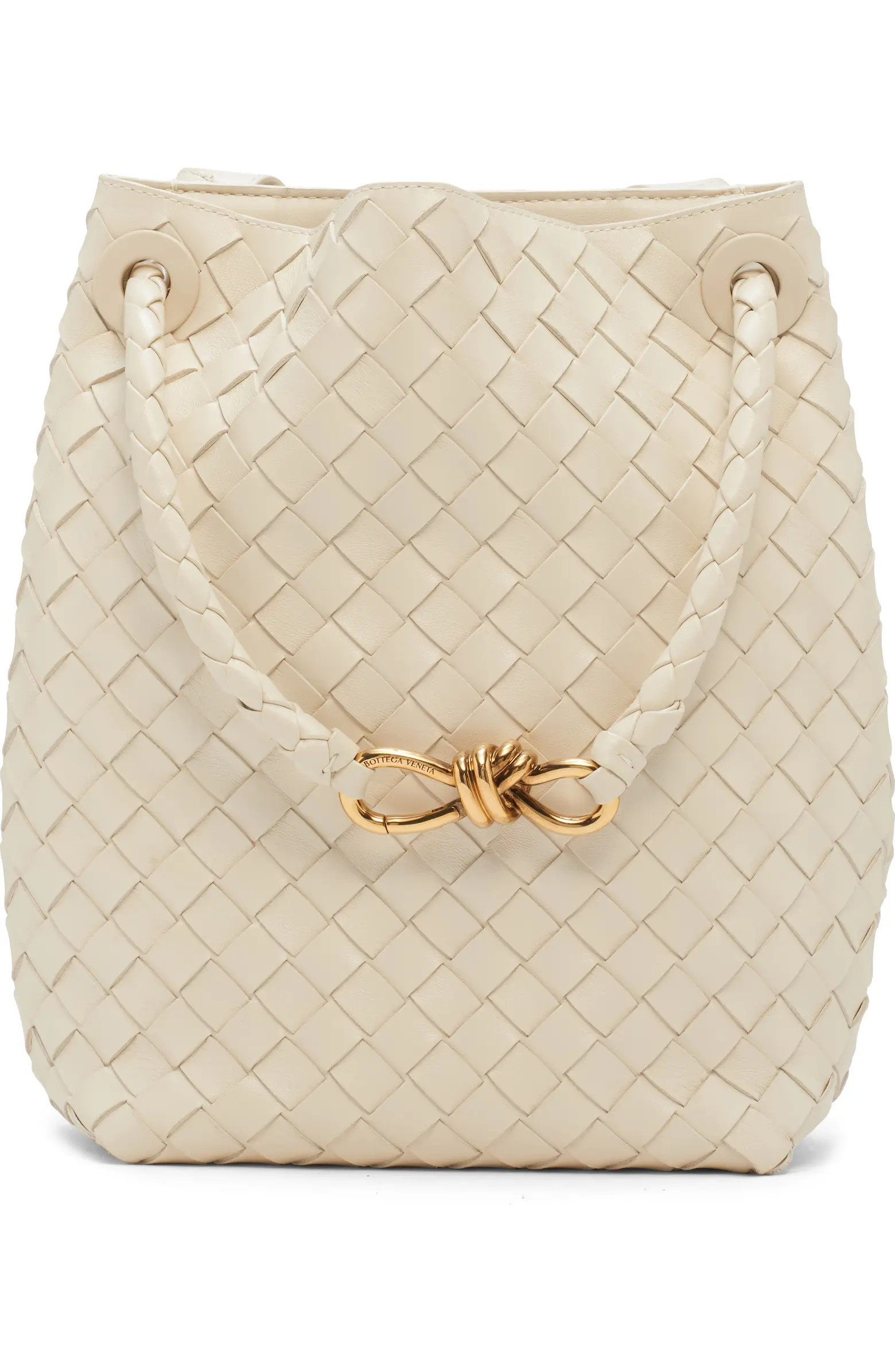Small Andiamo Intrecciato Leather Bucket Bag | Nordstrom