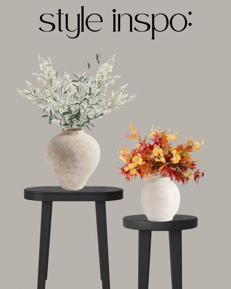 how i’d style the target stools! 

fall decor, home decor, black stool, black accent table, oversized vase, faux stems, fall stems 

#LTKhome #LTKSeasonal #LTKunder50