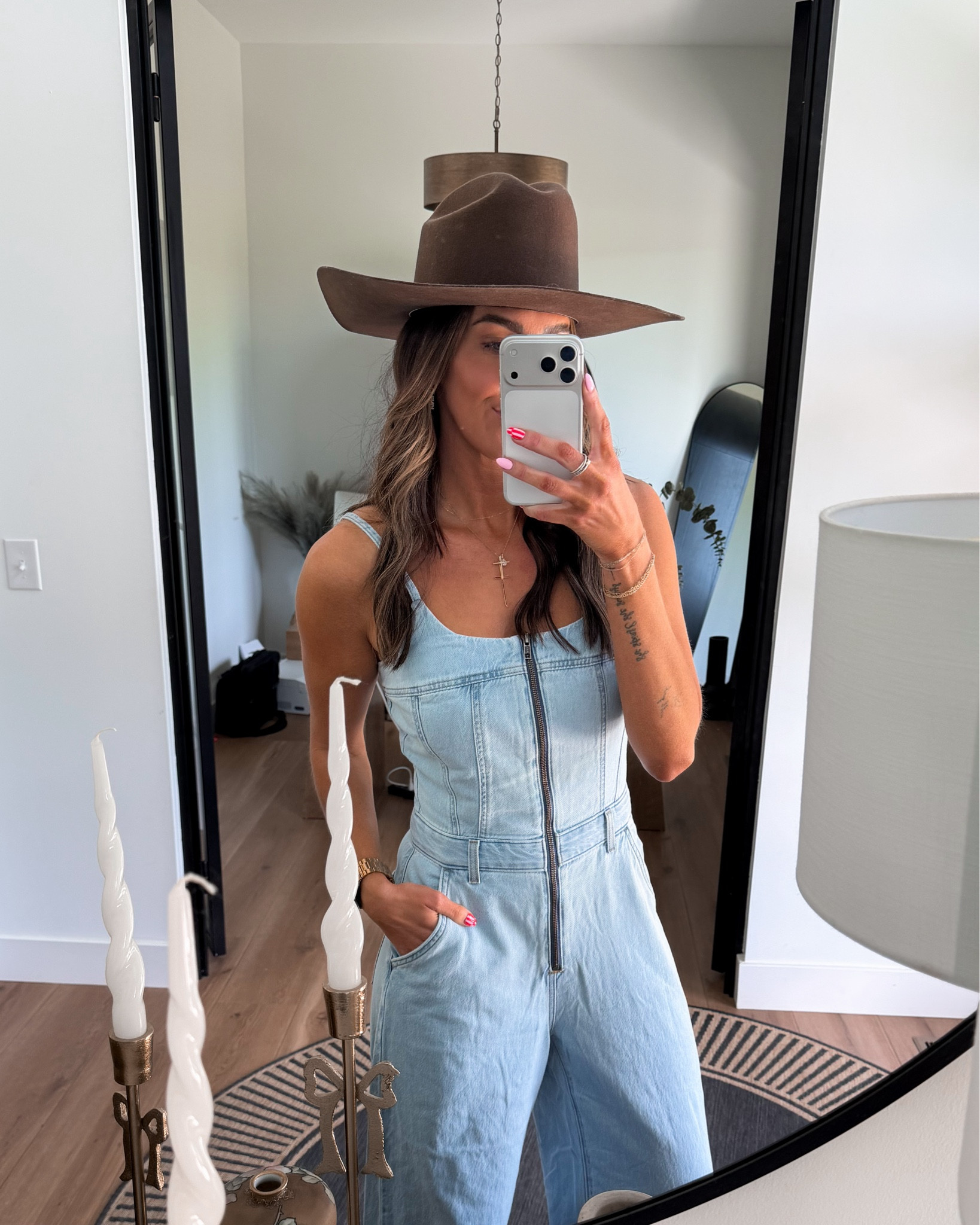 Okkk new denim! 🫶🏻

I did a medium in the jumper, 27 in the shorts & small in the tops! 

#LTKFestival #LTKTall