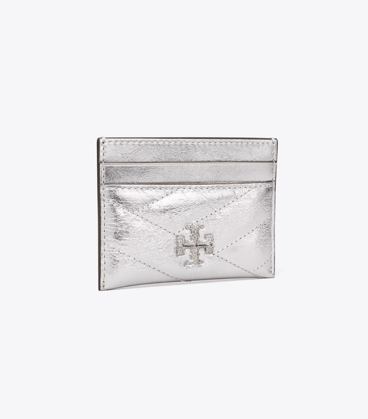 KIRA CHEVRON METALLIC PAVE LOGO CARD CASE | Tory Burch (US)