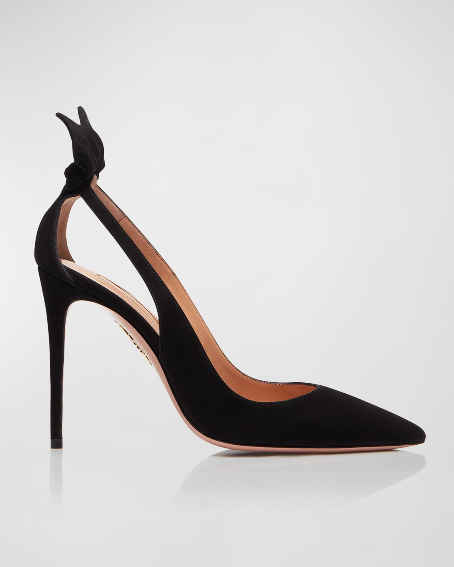 105mm Bow Suede Pumps | Neiman Marcus