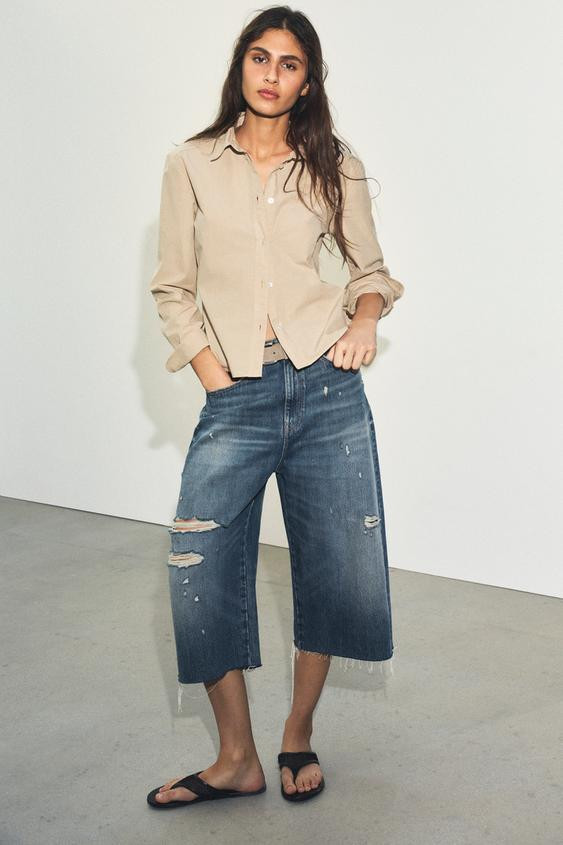 WASHED POPLIN SHIRT | Zara US