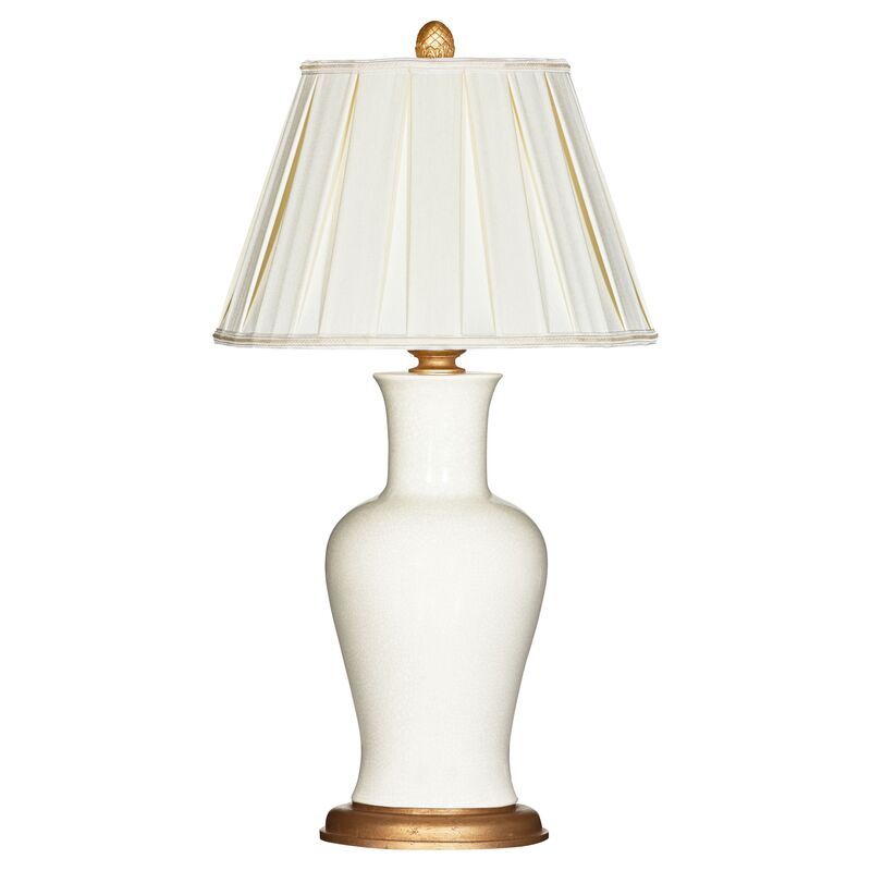 Shiloh Couture Table Lamp, Cream Glaze | One Kings Lane