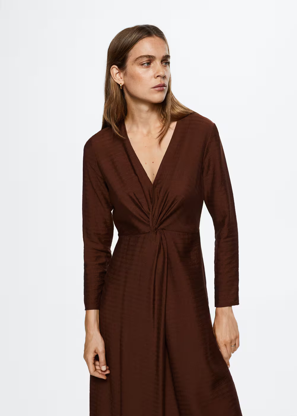 Draped detail dress -  Women | Mango USA | MANGO (US)