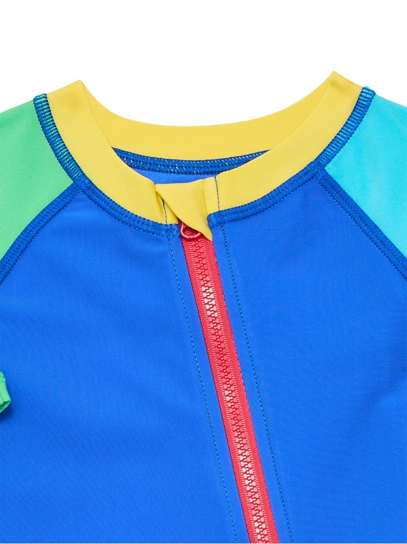 Wonder Nation Baby Boys and Baby Girls Rash Guard One Piece, Sizes 0/3M-12M | Walmart (US)