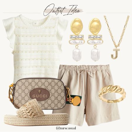 Gorgeous and super affordable summer outfit idea. Raffia flats. Crochet tank  

#LTKfindsunder100 #LTKfindsunder50