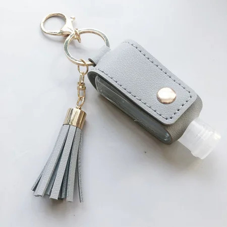 Hand Sanitizer Holder with Tassel Keychain Grey | Walmart (US)