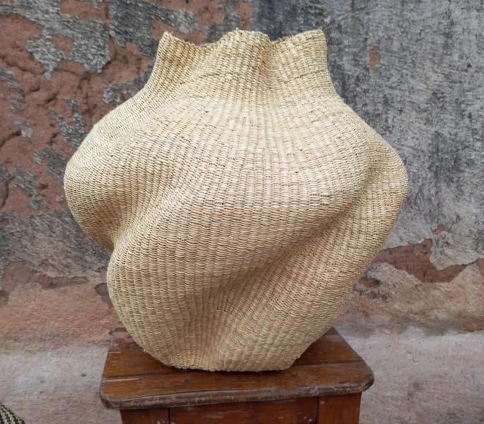 Bolga art basket| Woven Straw art basket| big design basket| Basabasa wavy basket| Eco-friendly d... | Etsy (Global)