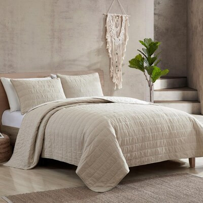 Modern Threads  3-Piece Linen King Comforter Set | Lowe's