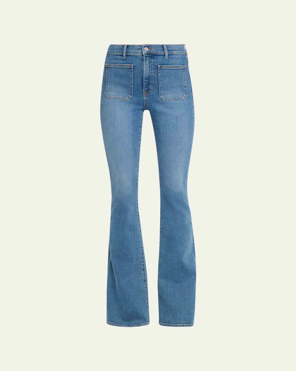 Beverly Skinny Flare Patch Pocket Jeans | Bergdorf Goodman