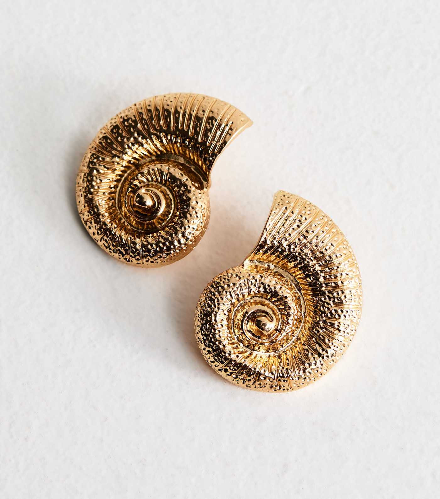 Gold Tone Large Shell Charm Stud Earrings | New Look | New Look (UK)