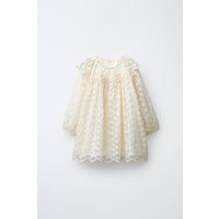 Zara - Butterfly Tulle Dress - Ecru - 1½ Years (33,9 Inches) - Kids | Zara US