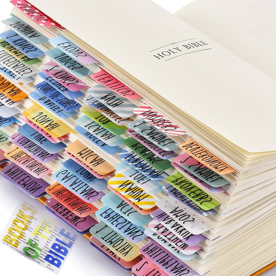 Bible Tabs for Women/Men/Kids, Catholic Bible Tabs Old & New Testament for Study Bible, Laminated... | Amazon (US)