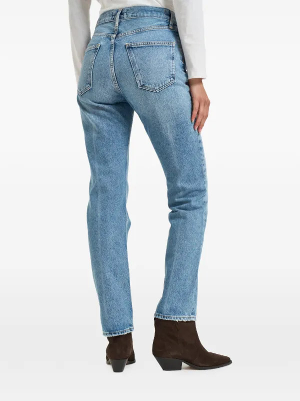 vaqueros rectos con efecto envejecido | Farfetch Global