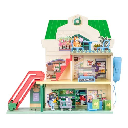 Bluey and Bingo Supermarket Playset with Escalator, Pretend Play Toys for Toddlers, Sounds and 15 Pieces, Grocery Store Playset | Amazon (US)