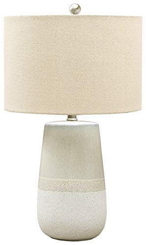 Signature Design by Ashley Shavon Contemporary 27" Textured Neutral Glaze Table Lamp,Ceramic, Bei... | Amazon (US)