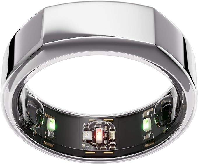 Oura Ring Gen3 Horizon - Silver - Size 7 - Smart Ring - Size First with Oura Sizing Kit - Sleep T... | Amazon (US)