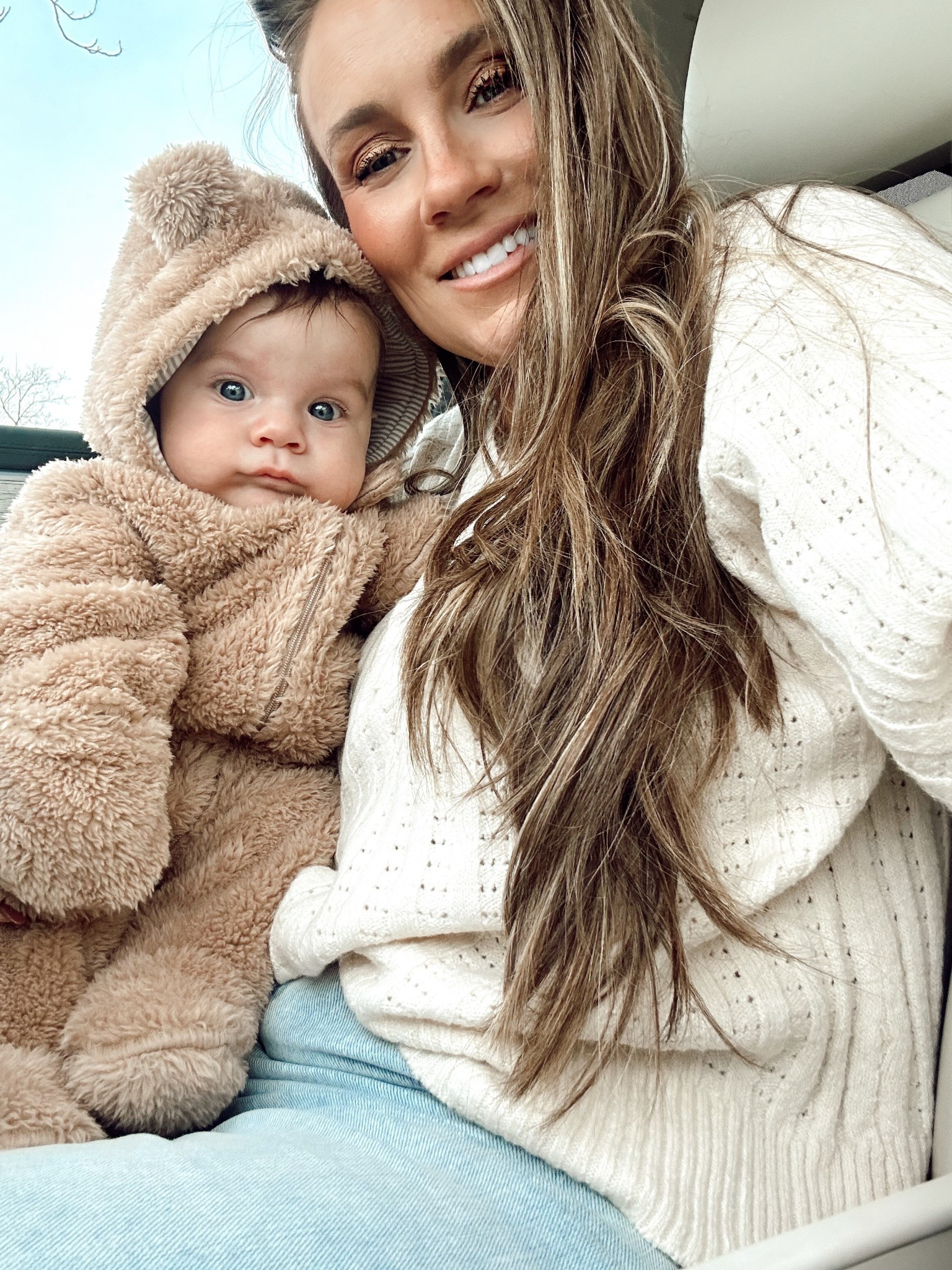 Mama bear and baby bear 🧸 $15 nursing-friendly Henley is SO soft from Walmart. Baby snowsuit is super soft 🤗

#LTKFamily #LTKBaby #LTKmomlife