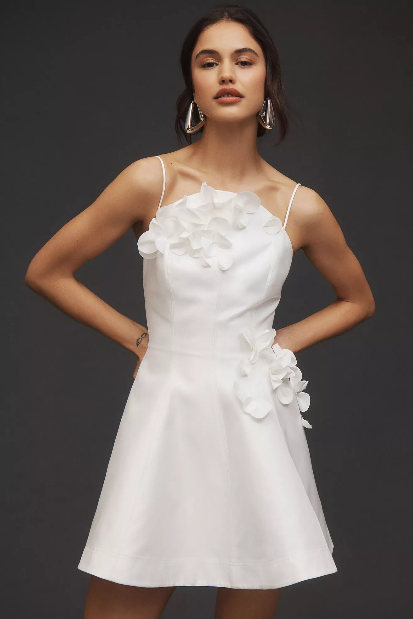 Acler Castleford 3D Floral Fit & Flare Mini Dress | Anthropologie (US)