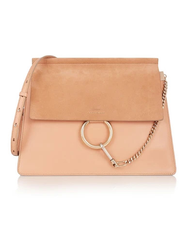 Faye medium leather and suede shoulder bag | NET-A-PORTER (UK & EU)