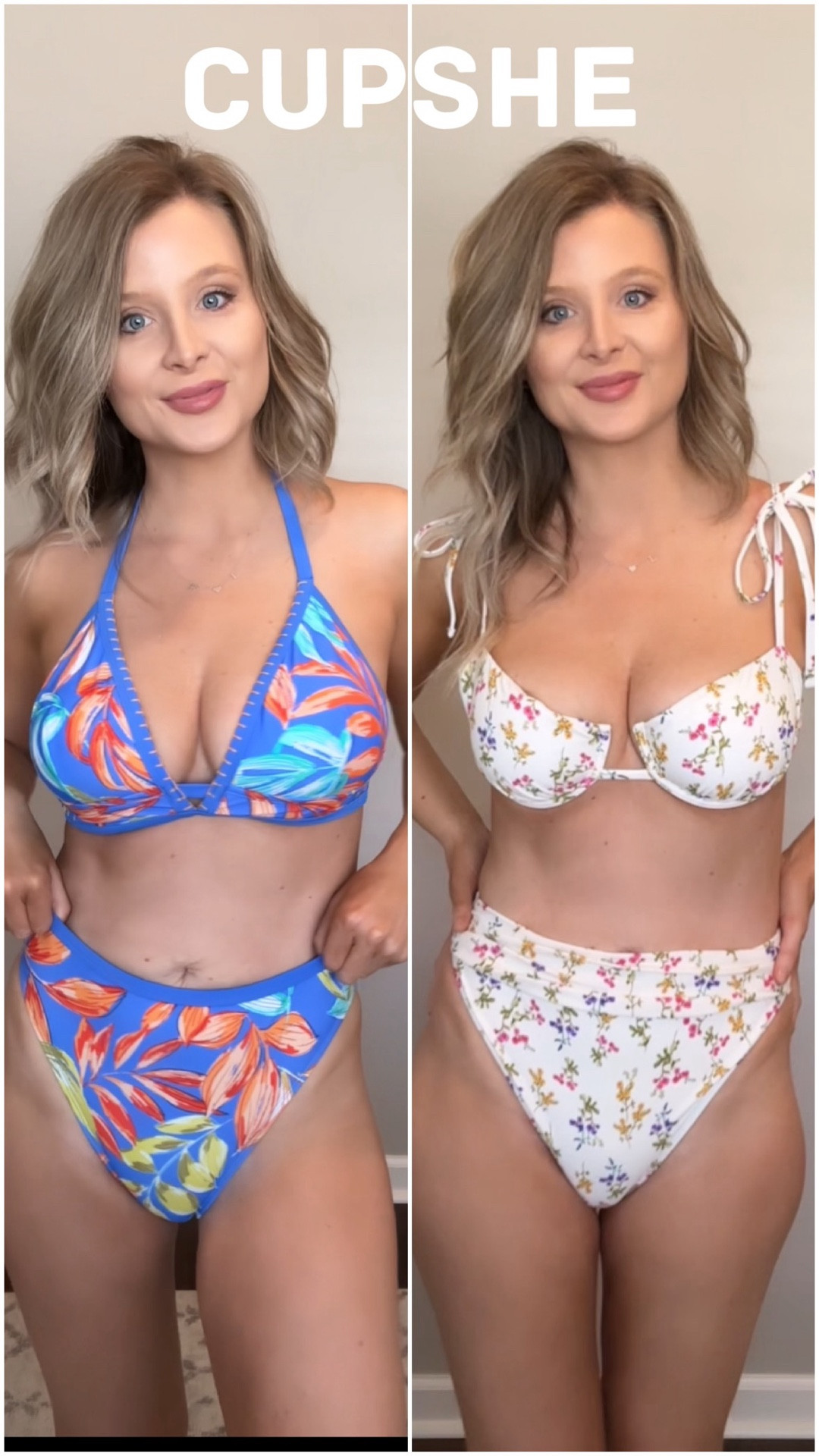 Two high waisted bikini finds from Cupshe 🖤✨
If you’re looking for a flattering high waisted swimsuit, these are both so good for tummy control, mom-friendly coverage, and confidence at the pool or beach.

Both styles are affordable swimwear, true to size, and perfect for spring break, summer vacation, beach trips, and resort wear.

Wearing size large in the top and small bottom for reference. 34DD 5’5"
Use code ISALEX15 for 15% off $70+.

Linked both options here 👇
