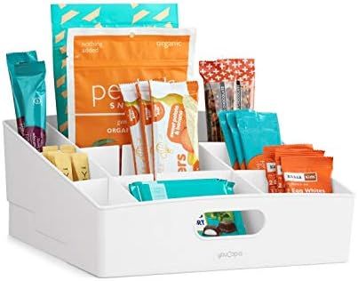 YouCopia Kitchen Cabinet Pantry ShelfBin Packet & Snack Bin Organizer, Large, White | Amazon (US)
