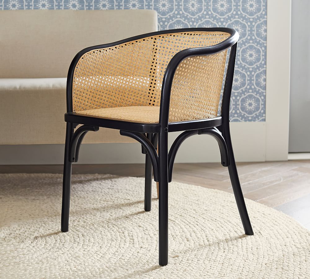 Barrel Back Cane Dining Armchair | Pottery Barn (US)