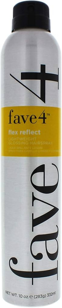 fave4 hair Flex Reflect Hairspray, Lightweight Glossing Spray with Light Hold & High Shine, 10 0z | Amazon (US)