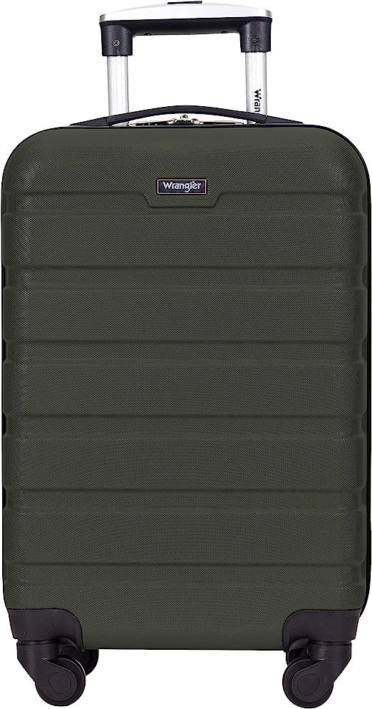 Wrangler Hardside Carry-On Spinner Luggage, Deep Depth, 20-Inch | Amazon (US)