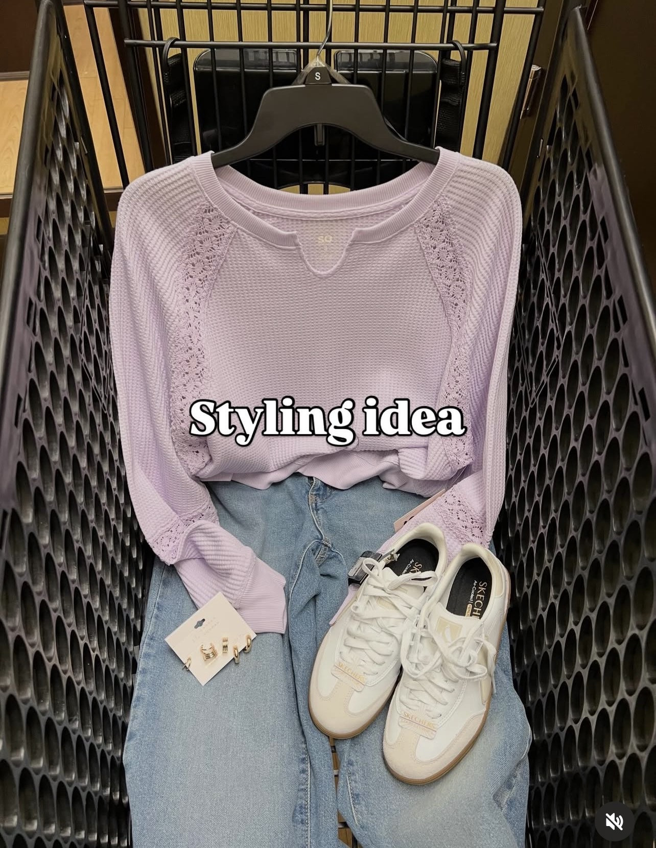 Kohls waffle top with crochet trim detail, looks like Aerie! Oversized fit, stay true to size or go up for a more relaxed fit. 