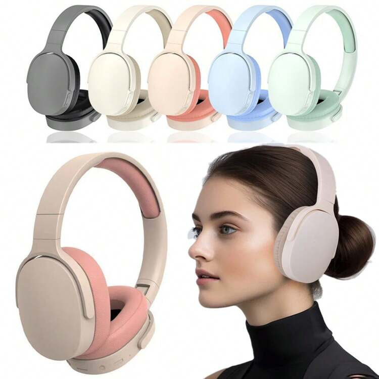 1 pieza de auriculares inalámbricos retro, auriculares inalámbricos deportivos supraaurales, au... | SHEIN