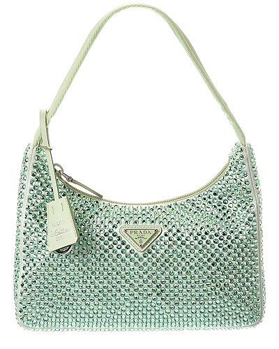 Re-Edition 2000 Crystals Satin Mini Bag | Gilt & Gilt City