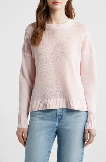 Linen Drop Shoulder Sweater | Nordstrom