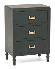 Samantha Three Drawer Side Table | TJ Maxx